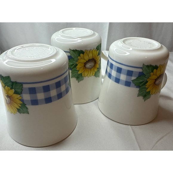Vintage Corning Corelle Sunsations Sunflower Coffee Mug & Saucer Lot Of 3 - Picture 3 of 7